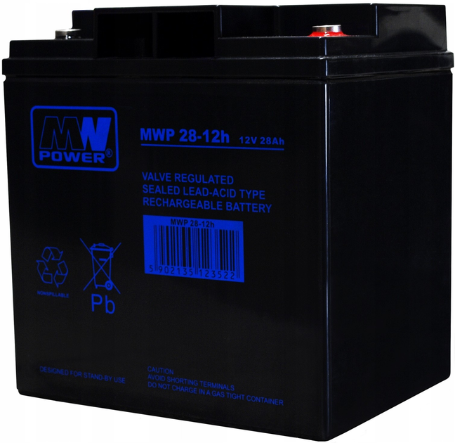 Akumulator MW Power MWP 28-12h 12 V 28 Ah (5902135123522) - obraz 1