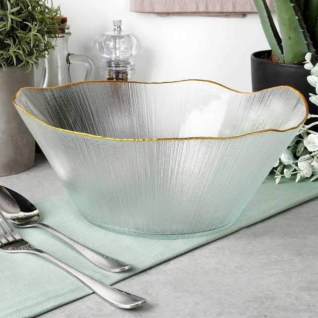 Miska na sałatkę Orion szklana złota 27 cm 2.8 l (8721037049221) - obraz 4