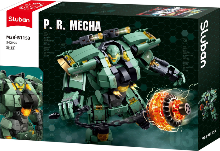 Zestaw klocków Sluban P.R. Mecha do składania robota mechanicznego, 542 elementy (6938242960131) - obraz 1