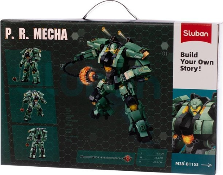 Zestaw klocków Sluban P.R. Mecha do składania robota mechanicznego, 542 elementy (6938242960131) - obraz 3