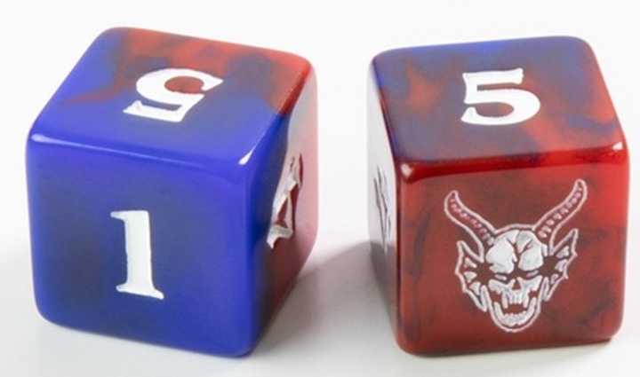 Додаток до настільної гри Gamegenic Stranger Things D6 Dice Set Hellfire Club 12 шт (4251715405390) - зображення 4