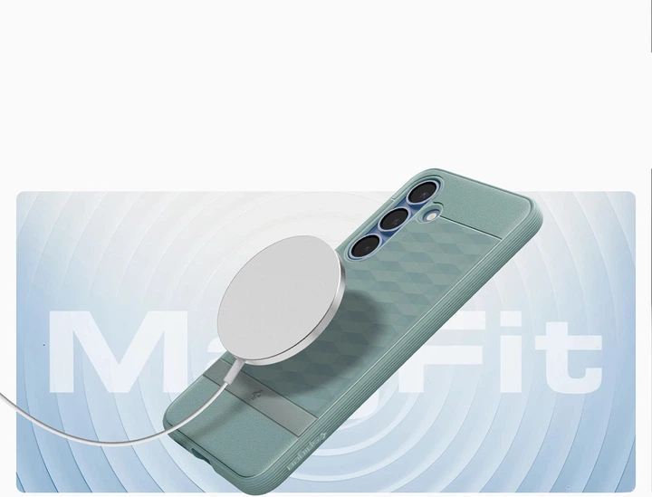 Etui plecki Spigen Caseology Parallax Mag MagSafe Case do Samsung Galaxy S25 Green (8809971238946) - obraz 13