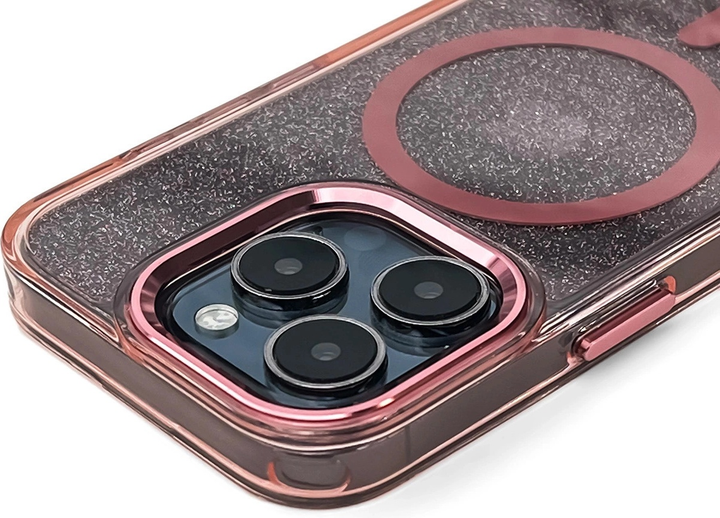 Etui plecki Hurtel Glitter Case MagSafe Compatible do Apple iPhone 17 Pro Max Pink (5907769380426) - obraz 2