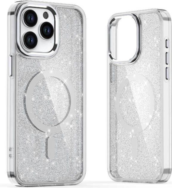 Панель Hurtel Glitter Case with MagSafe для Samsung Galaxy S25 Edge White (5907769376337) - зображення 2