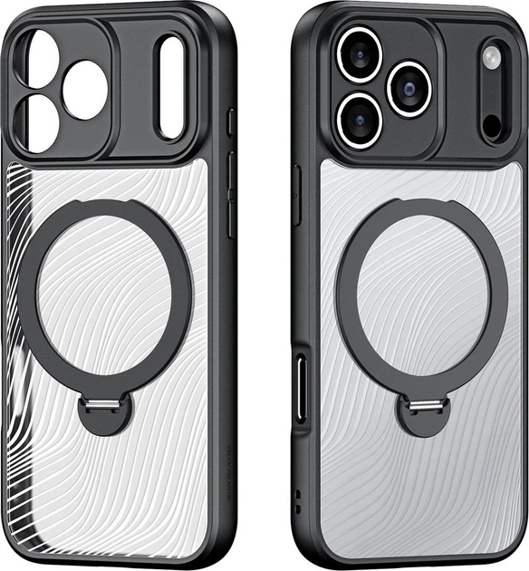 Etui plecki Dux Ducis Aimo Mag Case with Magnetic Ring and Stand do Apple iPhone 17 Pro Max Black (6971824153378) - obraz 2