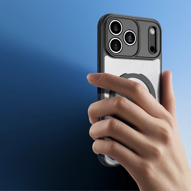 Etui plecki Dux Ducis Aimo Mag Case with Magnetic Ring and Stand do Apple iPhone 17 Pro Max Black (6971824153378) - obraz 6