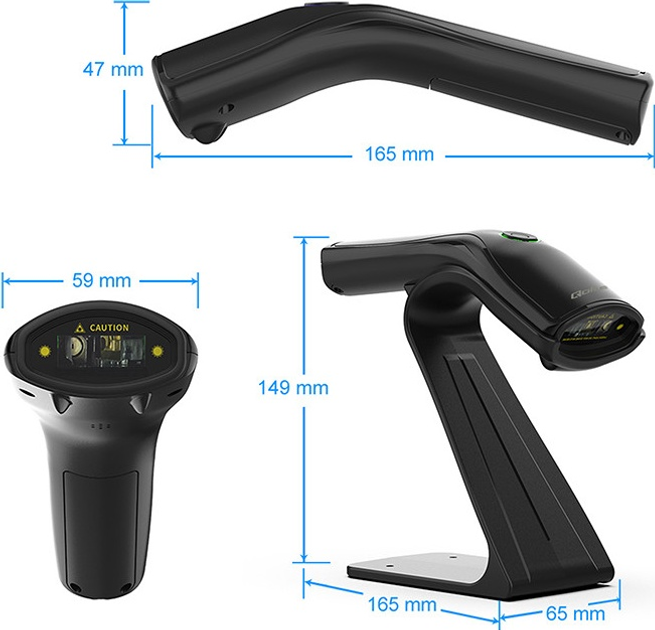 Skaner kodów kreskowych Qoltec 1D USB + stojak na skaner Czarny (5901878508528) - obraz 9