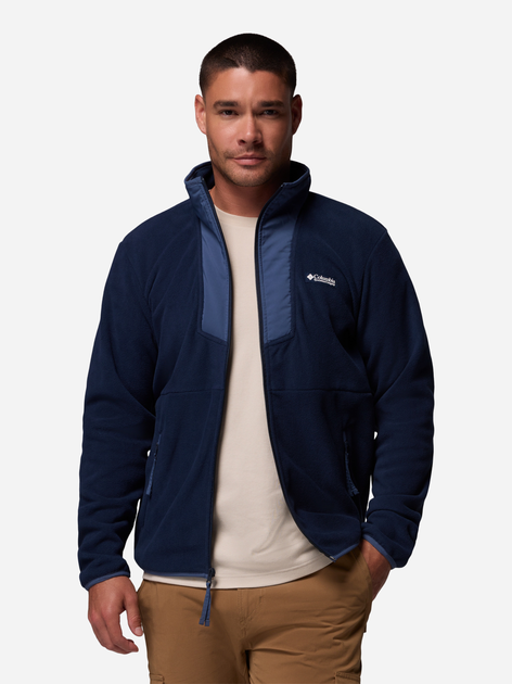 Толстовка на флісі на блискавці чоловіча Columbia Sequoia Grove Fz Fleece 2095891463 L Темно-синя (198711133244) - зображення 1