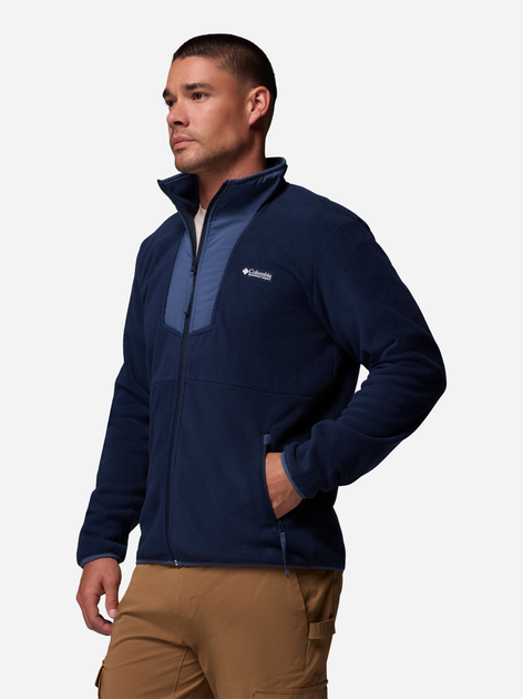 Толстовка на флісі на блискавці чоловіча Columbia Sequoia Grove Fz Fleece 2095891463 L Темно-синя (198711133244) - зображення 4