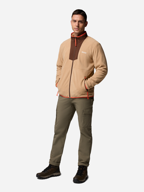 Толстовка на флісі на блискавці чоловіча Columbia Sequoia Grove Fz Fleece 2095891230 M Бежева (198711133336) - зображення 3