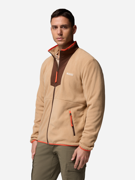 Толстовка на флісі на блискавці чоловіча Columbia Sequoia Grove Fz Fleece 2095891230 XL Бежева (198711133329) - зображення 4