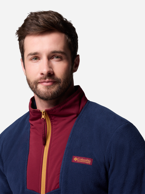 Толстовка на флісі на блискавці чоловіча Columbia Sequoia Grove Fz Fleece 2095891624 S Темно-синя (198711133060) - зображення 6
