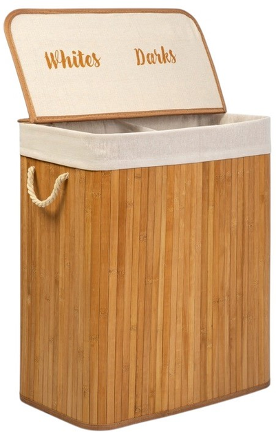 Bambusowy kosz na pranie Massido 100 l (5903890625108) - obraz 1