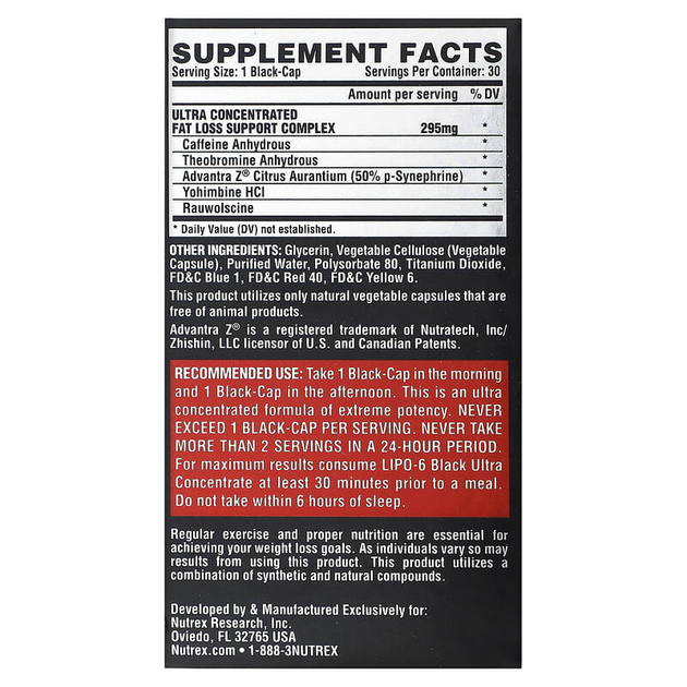Nutrex Research, Lipo-6 Black UC Fat Destroyer - 30 рідкий капс (814897) - зображення 4