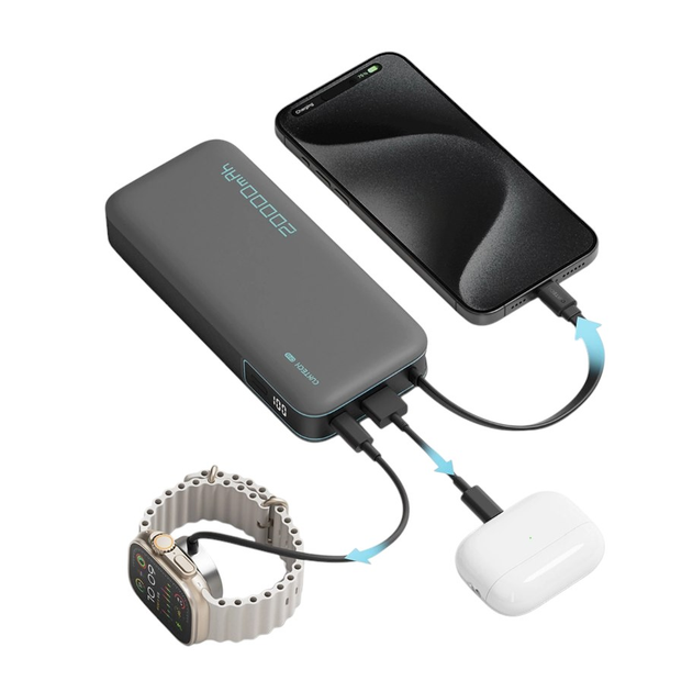УМБ Cuktech CUKP200NGLDG 20000mAh 55W Grey (6973886190957) - зображення 2