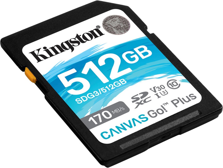 Kingston SDXC 512GB Canvas Go! Plus Class 10 UHS-I U3 V30 (SDG3/512GB) (955555906898802) - Уцінка - зображення 2