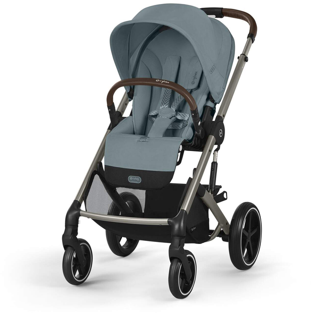 Прогулянкова коляска спортивна Cybex Balios S Lux Stormy Blue Gold 524001195 (4063846476251) - зображення 1