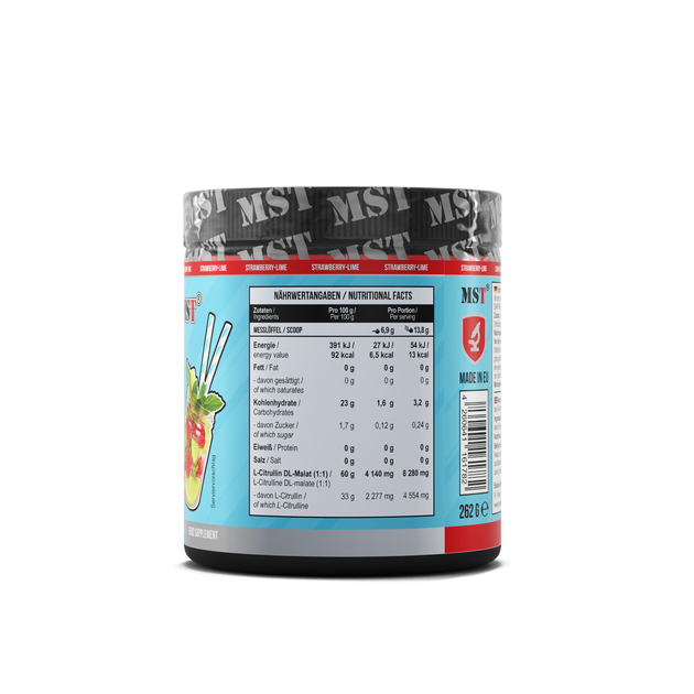 MST Nutrition, L-цитруллин, Citrulline Pump, клубника + лайм, 262 г (MST-16178) - изображение 2
