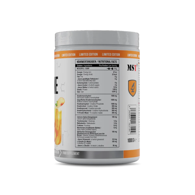 ?MST Nutrition, Креатин, Creatine Kick 7 in 1, (7 креатинов в 1), персиковый чай, 1000 г (MST-00298) - изображение 2