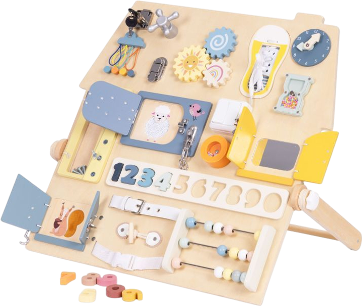 Drewniana tablica manipulacyjna EcoToys XL 2557 (5905817008988) - obraz 4
