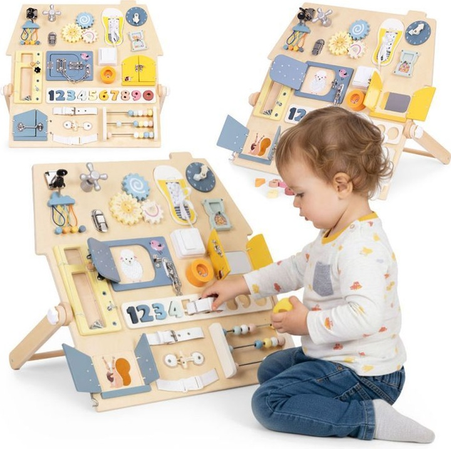 Drewniana tablica manipulacyjna EcoToys XL 2557 (5905817008988) - obraz 5