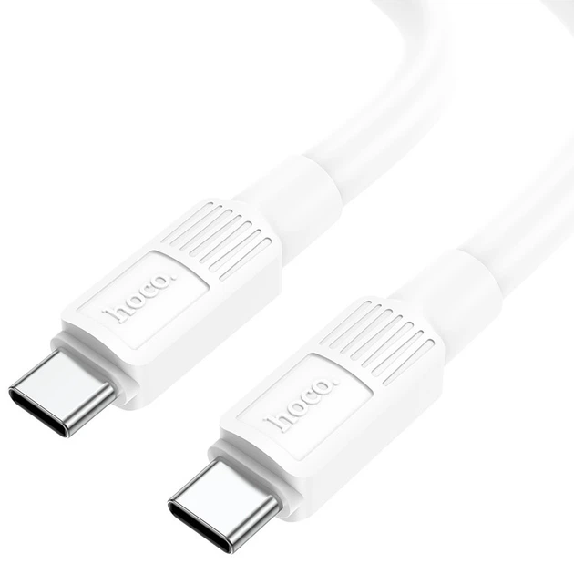 Кабель Hoco для X84 Type-C to Type-C Solid 60W charging data cable (L=1M) White - Фото 2 Кабель Hoco для X84 Type-C to Type-C Solid 60W charging data cable (L=1M) White - изображение 2