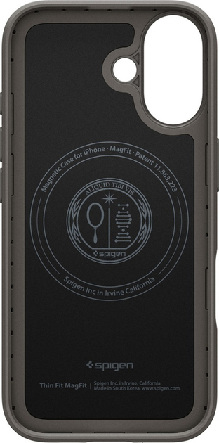 Etui plecki Spigen Thin Fit MagSafe do Apple iPhone 17 Gun Metal (8800283315073) - obraz 3
