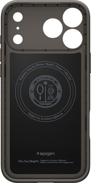 Etui plecki Spigen Thin Fit MagSafe do Apple iPhone 17 Pro Gun Metal (8800283314731) - obraz 3