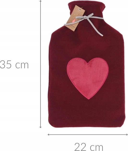 Pokrowiec na termofor Home & Styling Collection z dzianiny 35 cm Czerwony (5902973444551) - obraz 2