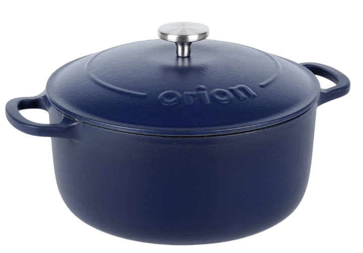 Каструля Orion Litina чавунна синя з кришкою 5.2 л (8592381210137) - зображення 1
