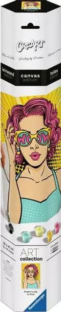Malowanie po numerach Ravensburger CreArt Pop Art Collection Kobieta w okularach 30 x 40 cm (4005556258574) - obraz 1