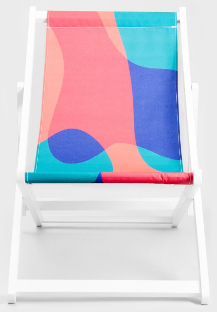 Leżak HOMLA 744662 COLOR FIESTA 59 x 87/102 x 87/71 cm drewniany biały (5906496744662) - obraz 2