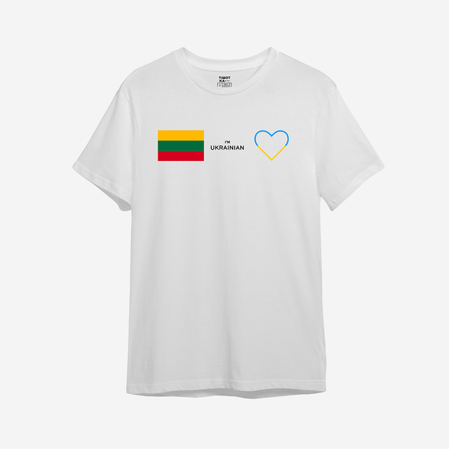 Футболка чоловіча з принтом ТiШОТКА Літва XS Білий Стандарт (1873363178) - Фото 2 Футболка чоловіча з принтом ТiШОТКА Літва XS Білий Стандарт (1873363178) - зображення 2