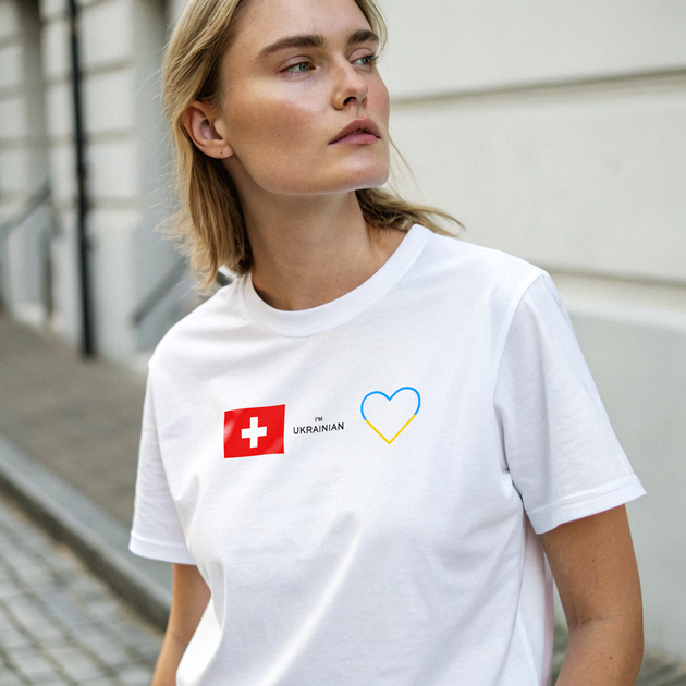 Оверсайз футболка з принтом "Швейцарія Switzerland" | M | Білий - Фото 3 Оверсайз футболка з принтом "Швейцарія Switzerland" | M | Білий - зображення 3