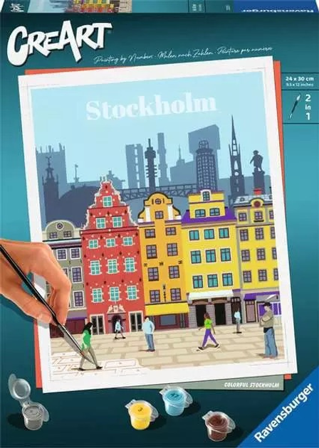 Malowanie po numerach Ravensburger CreArt Sztokholm 24 x 30 cm (4005556235209) - obraz 1