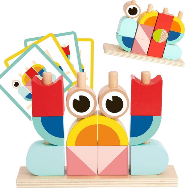 Klocki drewniane Tooky Toy 3D Krab (6972633372127) - obraz 2