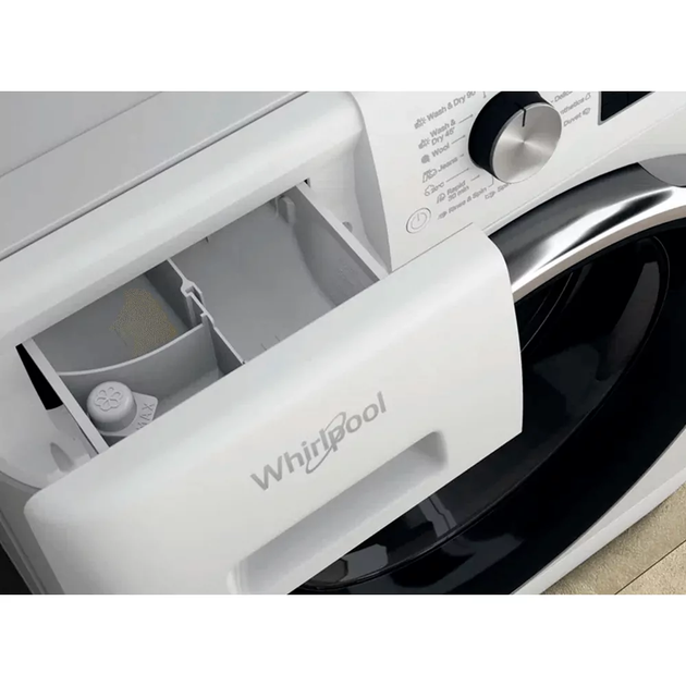 Whirlpool Прально-сушильна машина фронтальна, 11(7)кг, 1600, A, 60см, дисплей, пара, інвертор, білий - зображення 5