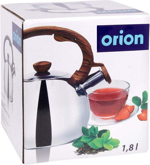 Чайник Orion зі свистком сталевий Сріблястий 1.5 л (8592381131586) - зображення 4