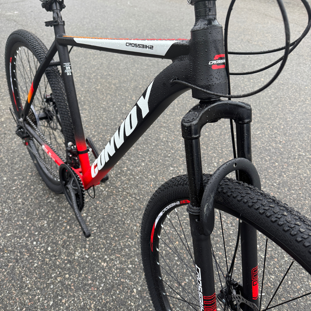 Велосипед CrossBike 29" Convoy 2025 Рама 19" black-red - изображение 2