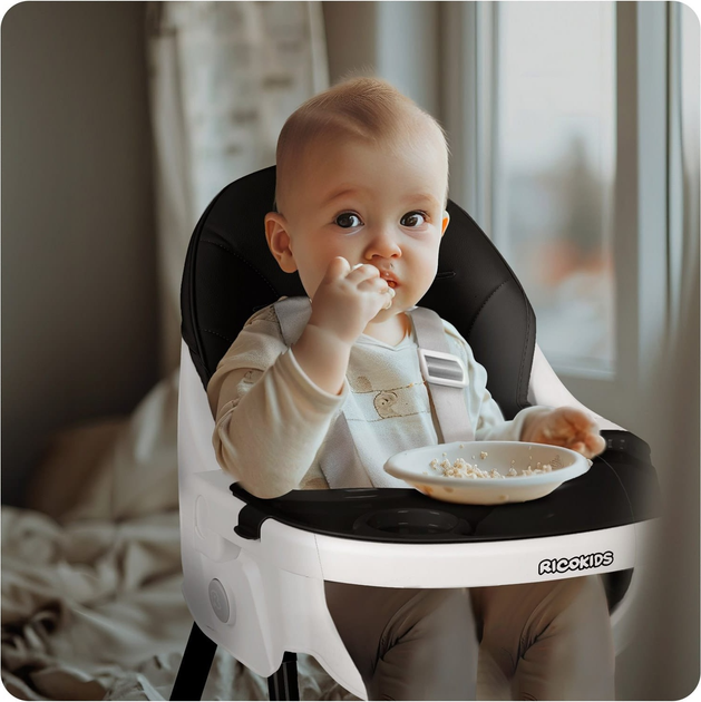 Крісло для годування Ricokids Mani 3 в 1 Чорне (5903890622121) - зображення 15