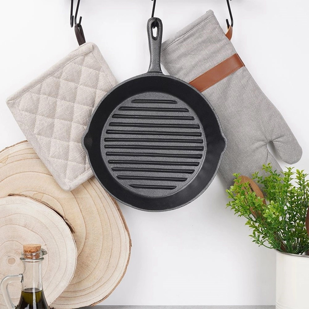 Patelnia do grillowania Orion Litina żeliwna 24 cm (8592381157678) - obraz 3