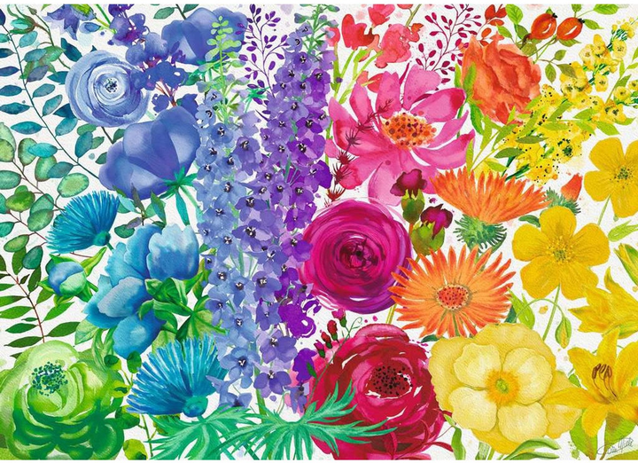 Пазл Ravensburger Квітковий веселка Великий формат 300 елементів 17129 (4005556171293) - зображення 2