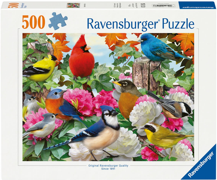 Пазл Ravensburger Садові птахи 500 елементів 12000147 (4005555001478) - зображення 1