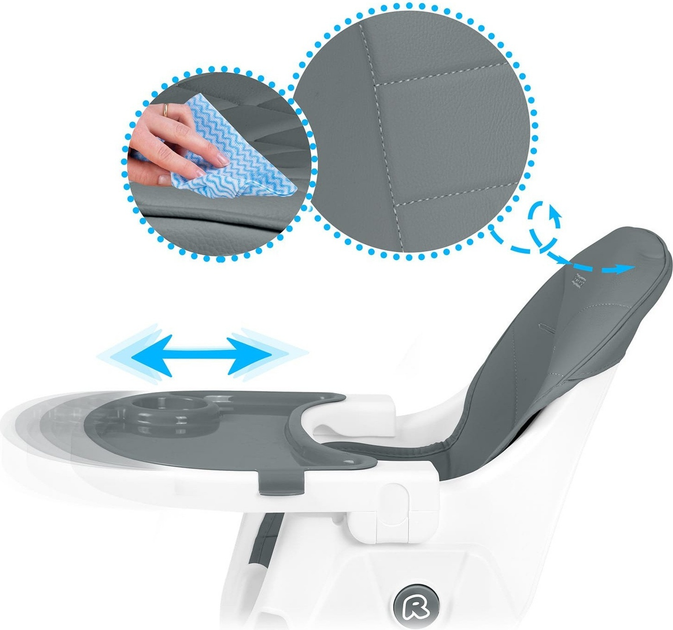 Krzesełko do karmienia Ricokids Mani 3 w 1 Szare (5903890622138) - obraz 9