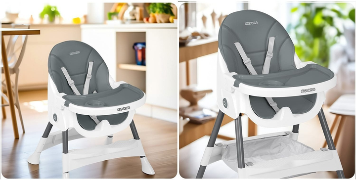 Krzesełko do karmienia Ricokids Mani 3 w 1 Szare (5903890622138) - obraz 12