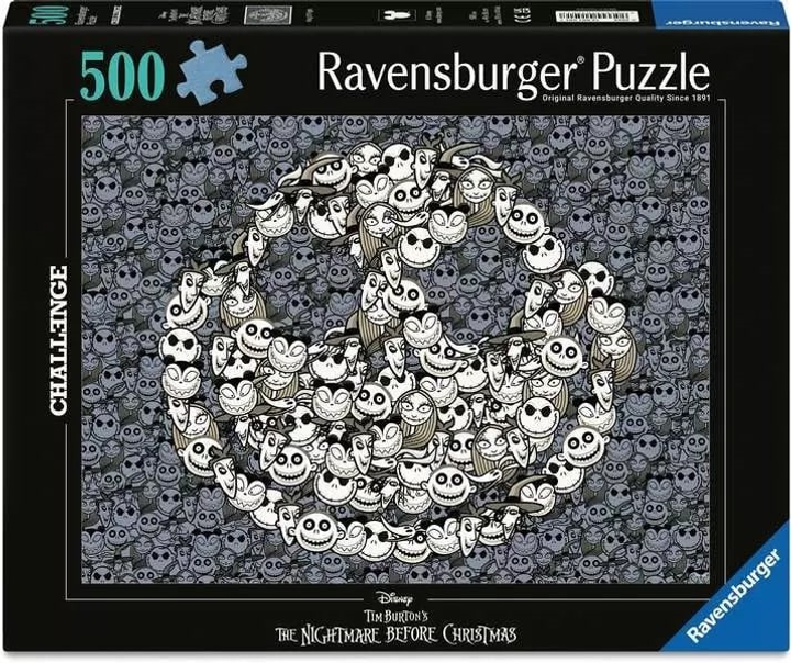 Пазл Ravensburger Challenge Кошмар перед Різдвом 500 елементів 12001501 (4005555015017) - зображення 1