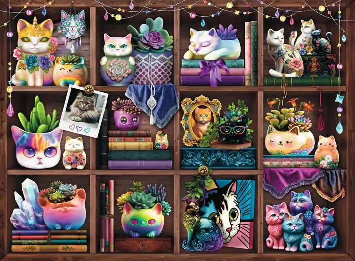 Пазл Ravensburger Cats and Succulents 500 елементів 12000874 (4005555008743) - зображення 2
