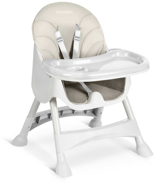 Krzesełko do karmienia Ricokids Milo 3 w 1 Szare + Śliniaczek (5903890632267) - obraz 8