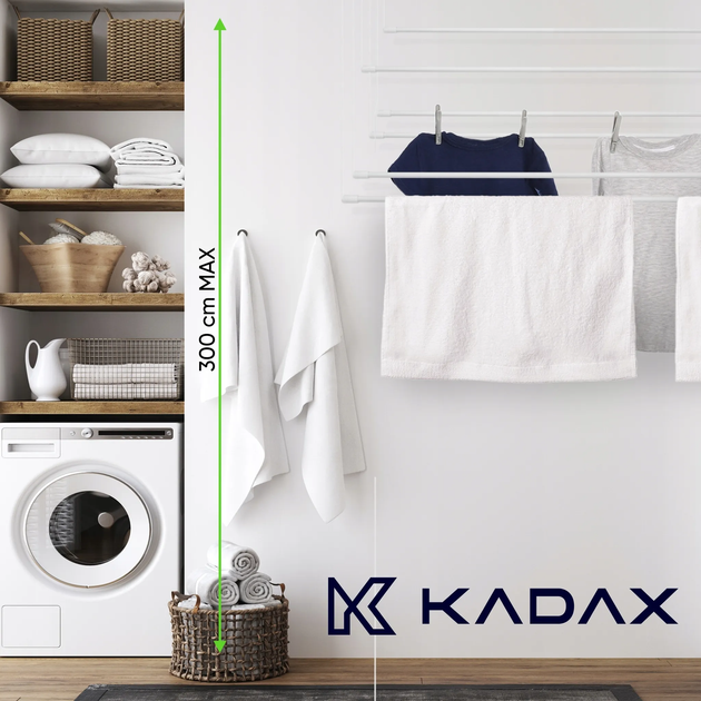 Suszarka na pranie KADAX Sufitowa 6 Prętów 80 cm (5903699441527) - obraz 6