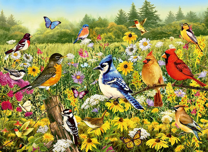 Пазл Ravensburger Ptaki na łące 500 елементів 12000336 (4005555003366) - зображення 2